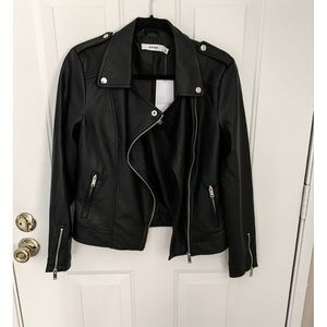 SOLD Moto Leather Jacket w/ silver hardware